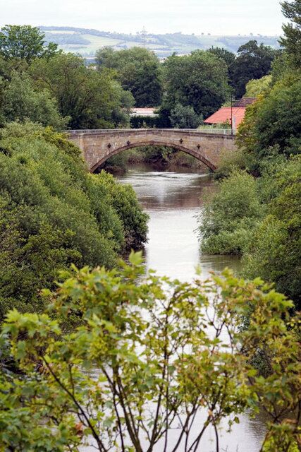 Road bridge, Stamford Bridge View from the top of the old railway viaduct.