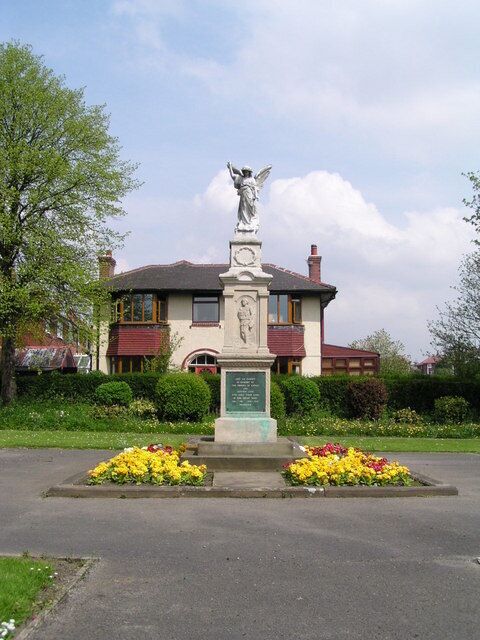 War Memorial, Kippax. LEST WE FORGET IN MEMORY OF THE HEROES OF KIPPAX AND LEDSTON LUCK WHO GAVE THEIR LIVES IN THE GREAT WARS 1914  1918 AND 1939  1945 RESURGAM