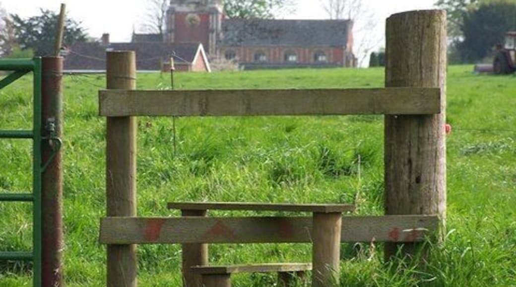 Stile leading to Sherfield English church This stile is on the footpath that leads back to the village from Manor Farm.
