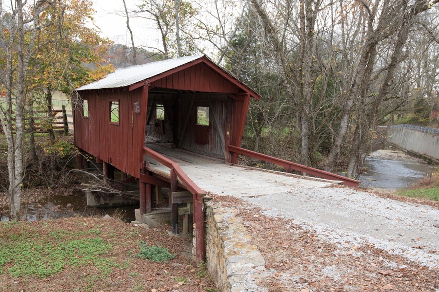 F64H10 Covered Bridge at Waddell Hollow near Leipers Fork Tennessee