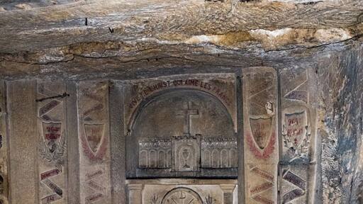 Chapel in underground WWI & WWII caves