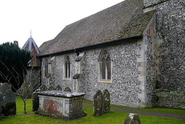 St Mary's church Some early 13th century windows, but mainly a Victorian rebuild in the 1860s. This is the north side.