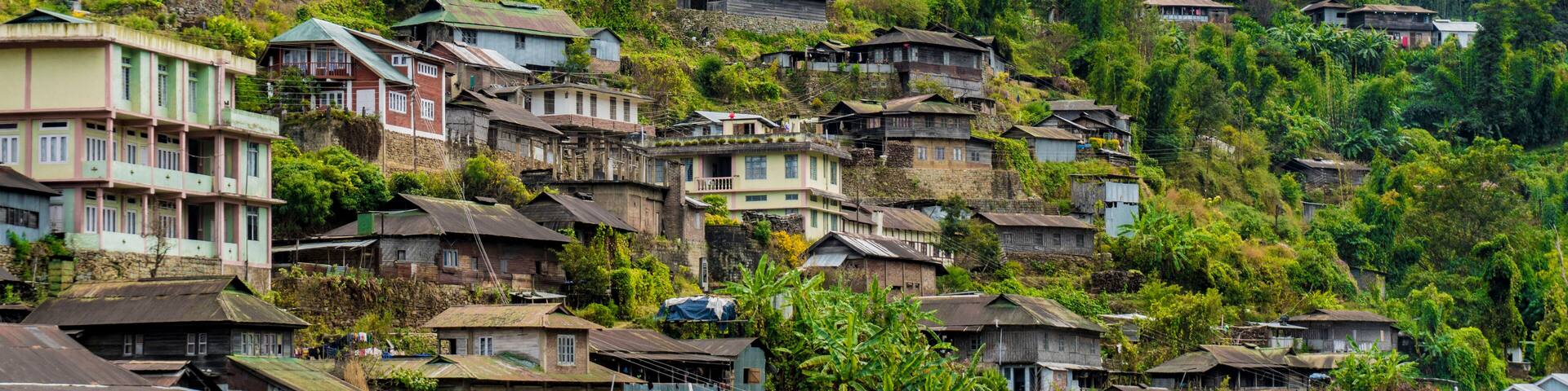 The village of Khonoma in Nagaland, India