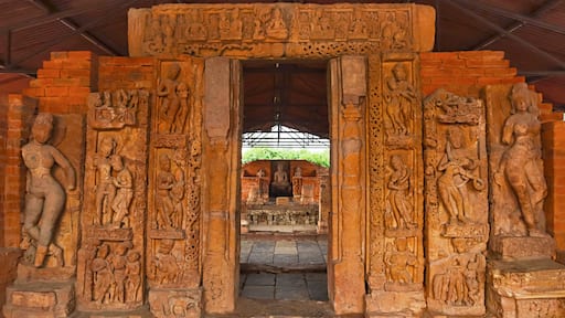 Beautifully Carved Entrance of Teevardeo Buddhist Monastery, Sirpur, Mahasamund, Chhattisgarh, India.