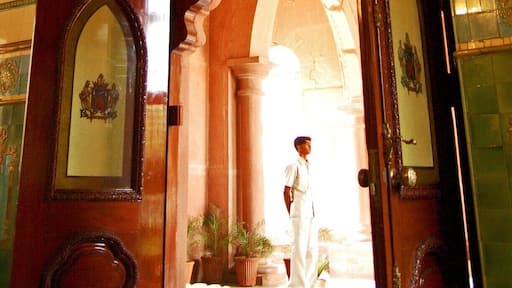 We stayed one night in Dholpur--a quiet outpost on the road to Agra--at the Raj Niwas, a 19th-century palace hedged by private gardens. We arrived late and were met by the proprietress, an animated woman appropriately named ‘Bubbles’, who settled us into a cavernous suite at the top of an elegant staircase. With weary glee we examined our room's elaborate bath with eight shower heads, ornately furnished dressing chamber, and 40-foot ceiling decorated with intricate, glittering tile. A must-stay if in the area. • http://dholpurpalace.com • #Dholpur #India #RajNiwas #palaces #heritagehotels