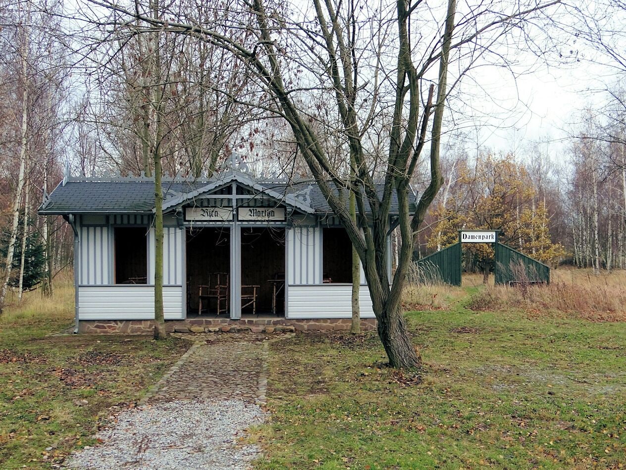 Nachgebauter Pavillon der ehemaligen Jungborn-Heilanstalt auf dem gleichnamigen gelände im Eckertal bei Stapelburg.