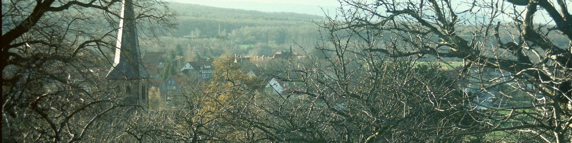 Stapelburg, view from the ruined castle to the village