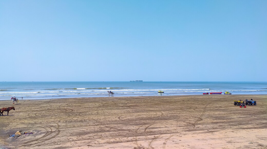 beautiful view at murud beach in maharashtra in india.