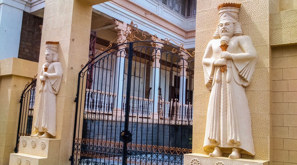 Atash Behram fire temple gate. Udvada Parsi holy place.
