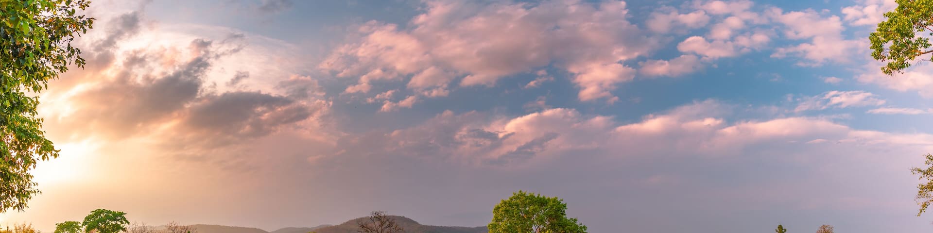 Panoramic View of Beautiful Countryside Landscape in India.