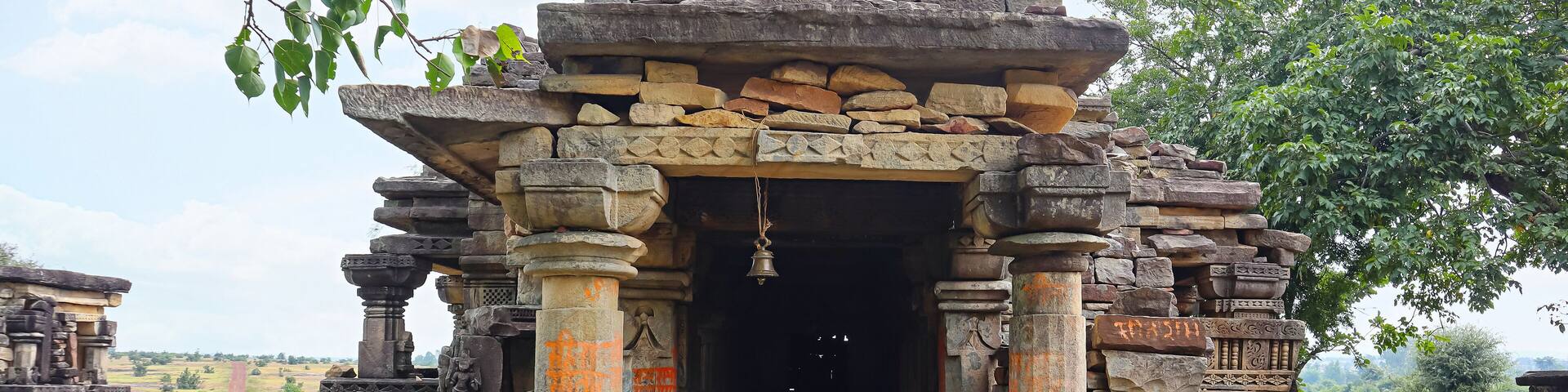 Front view of Sitamarhi Temple, located in Thoban, Ashoknagar, Madhya Pradesh, India.