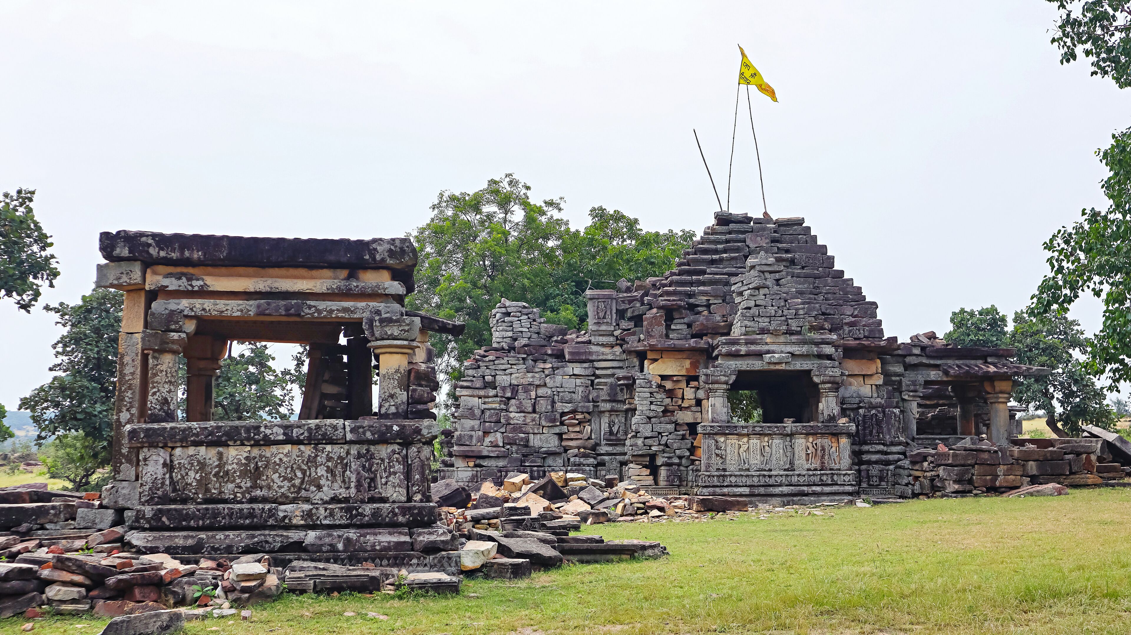 View of Sitamarhi Temple and its accompanying sub-shrine, located in Thoban, Ashoknagar, Madhya Pradesh, India.