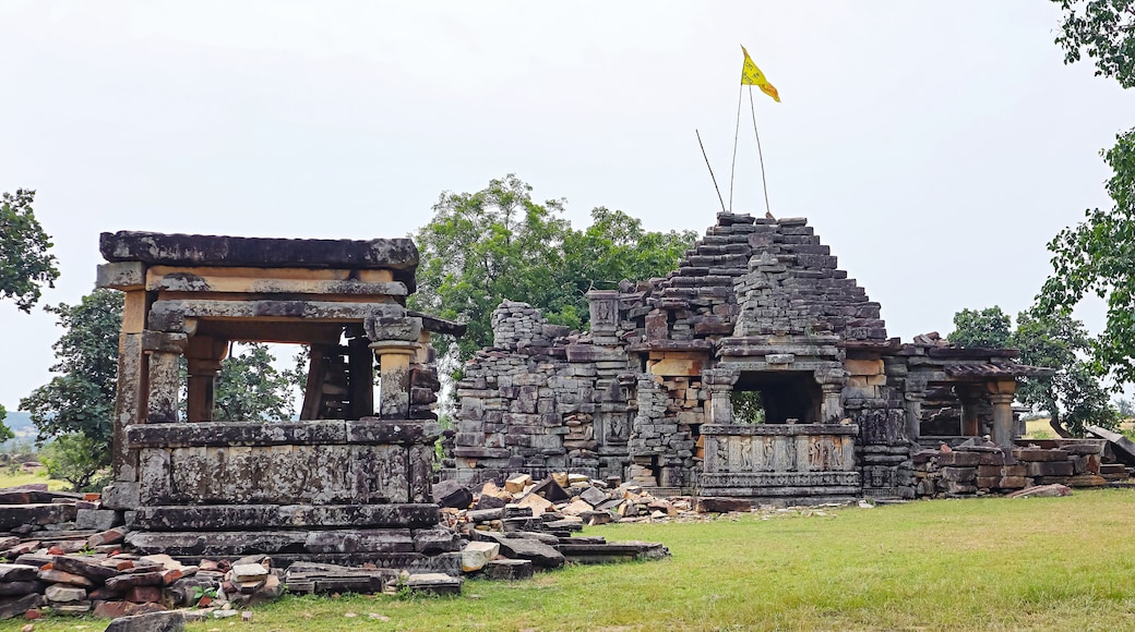 View of Sitamarhi Temple and its accompanying sub-shrine, located in Thoban, Ashoknagar, Madhya Pradesh, India.