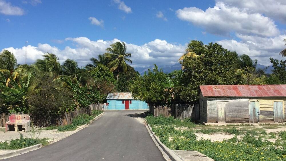 Casitas de campo cerca de Jimani, República Dominicana.