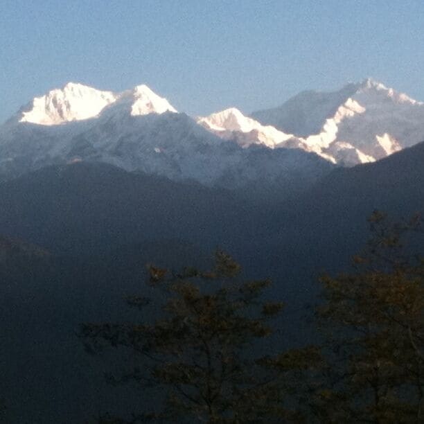 Kanchenjunga peaks view from Pelling, Sikkim India