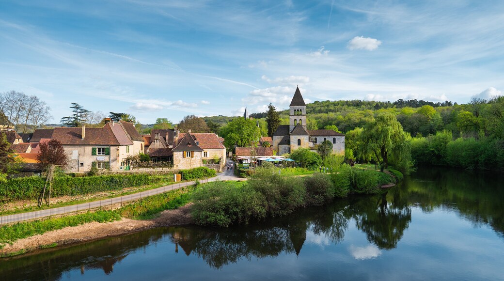 A french village Saint-Leon-sur-Vezere located in southwest France. High quality photo