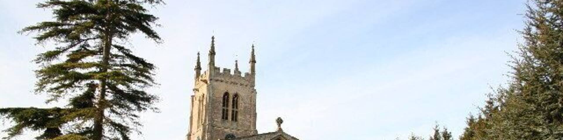 St.Andrew's church, Rippingale, Lincs. A grand Perpendicular tower of St.Andrew's is a prominent landmark in this part of Lincolnshire, the church is a curious nave and chancel in one with a six bay arcade of c1300