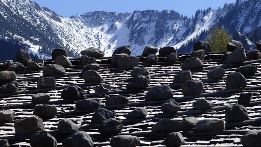 Roof and mountain tops