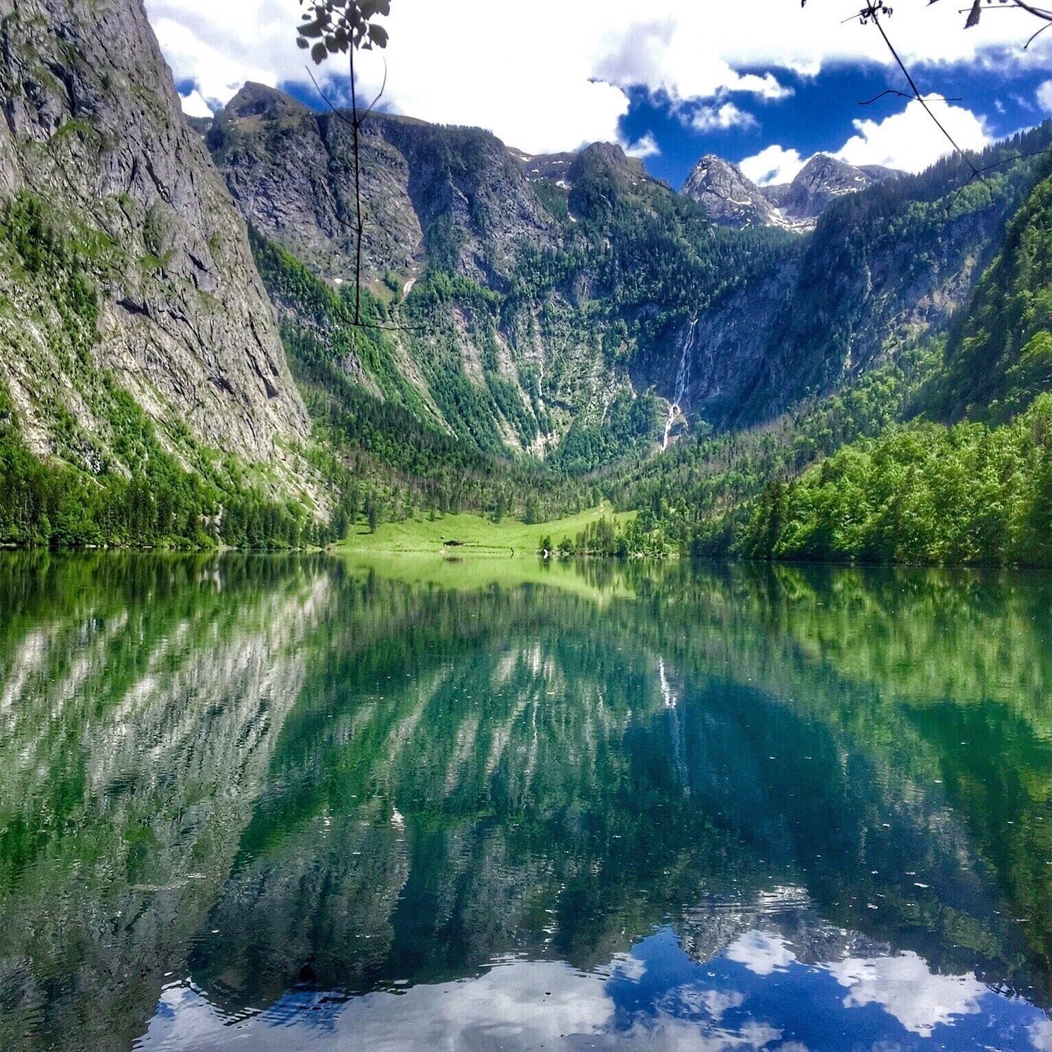 Reflecting Mountain Lake in Bavaria,Germany