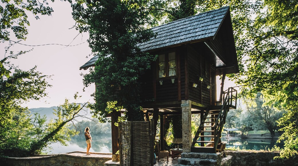Discovering new places is sometimes you win and sometimes you learn. But this place & treehouse was a winner... One of the most special places we ever slept.... so peaceful, clean and beautiful. The tree itself going through the floor, next to the bed and back out through the roof 🌳 Loved it and the real magic began when the evening starts setting in... the clear green river transformed into a kind of milky foggy road with waves of mist. More of that later 😉
#treehouse #nature #bosnia #romance #river #una #cabin #house #localsecrets
Make sure you follow me on:
https://www.facebook.com/ShotByCanipel/
https://www.instagram.com/canipel/