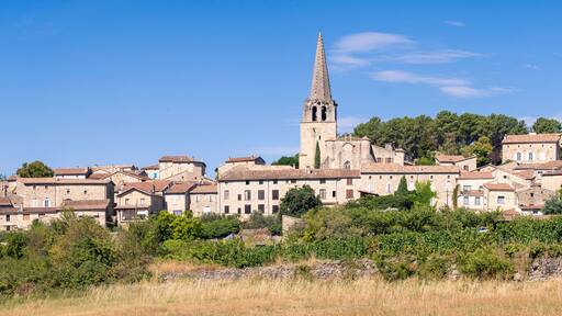 France, Ardèche (07), le village de Chassiers, labélisé "Village de caractère".