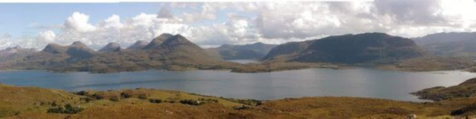Upper Loch Torridon This is a composite of 6 shots of the Loch taken from the viewpoint near Upper Diabaig.