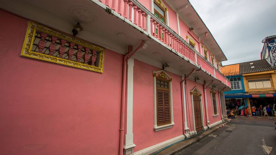 Phuket Street Art-Walking Street,Phuket Town:September19,2018, Tourists,Travelers,Tour Guide,Taxis around the city,Atmosphere around the Old City inTown,Talat Yai,The Memory at On On Hotel,thailand