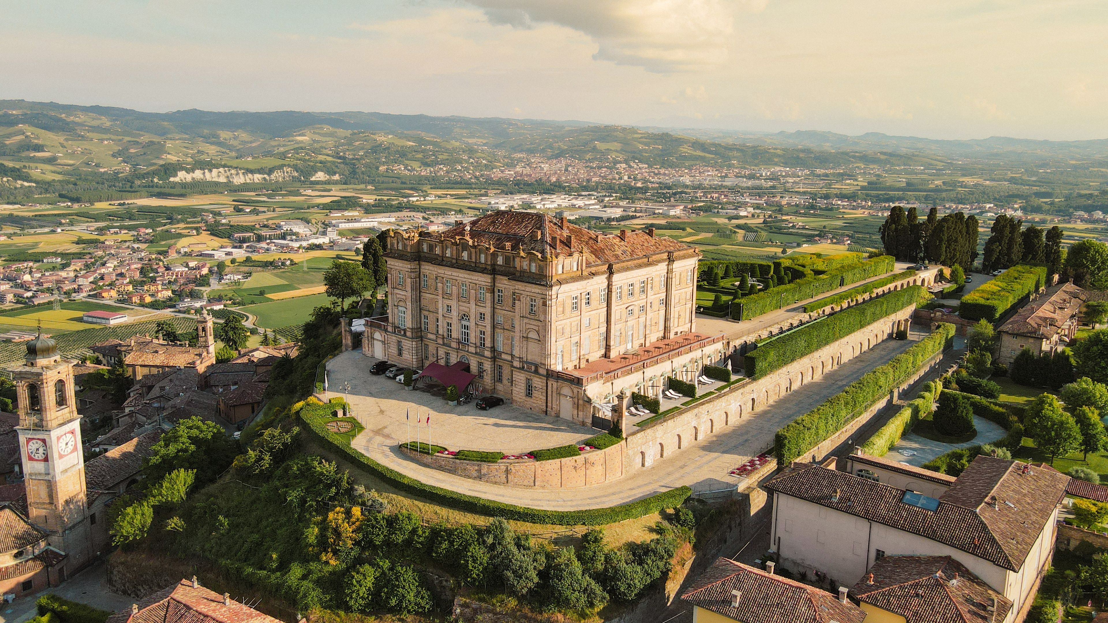 the beautiful castle of Guarene in a sunny day