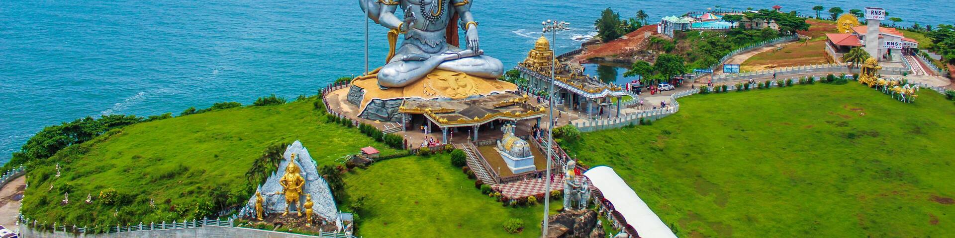 Murdeshwar is a town in Bhatkal Taluk of Uttara Kannada district in the state of Karnataka, India. The town is located 13 kms from the taluk headquarters of Bhatkal. Murdeshwar is famous for the world