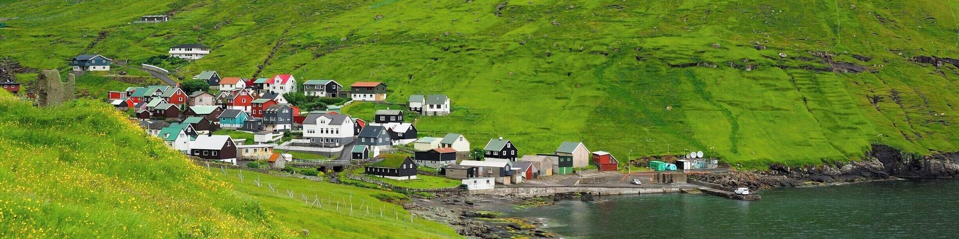 The village of Funningur (on the road to Gjogv) is not only in an epic location, but legend has it that it was where the very first Viking to come to the Faroes settled.