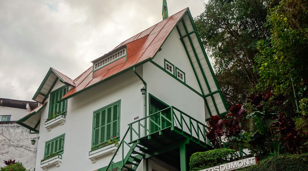 Exterior facade of Santos Dumont museum house, famous Brazilian aviator