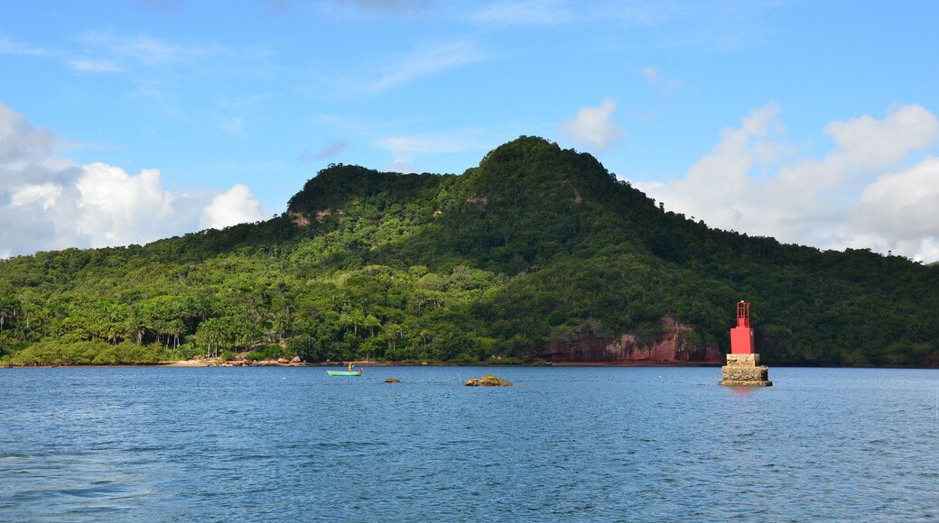 Landscape of the Paraguaçu River in the region between the municipalities of Maragogipe and Saubara. Region at the mouth of the Paraguaçu River, which flows into the Baía de Todos os Santos - Bahia