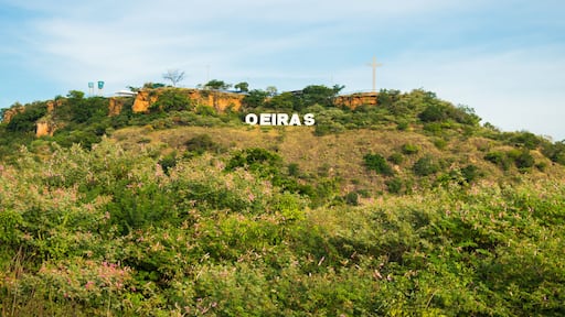 A view of Oeiras' sign at a mountain/viewpoint - Piaui state, Brazil - Sertao landscape