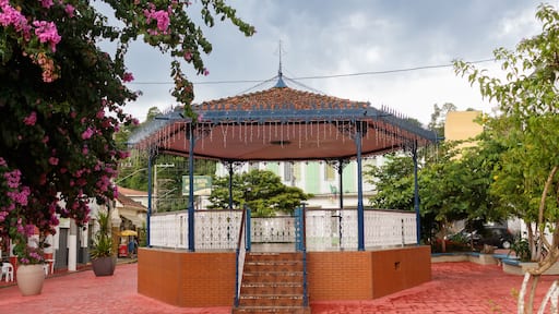 Coreto de Pirapora do Bom Jesus - PIRAPORA DO BOM JESUS, SP, BRAZIL - JANUARY 15, 2023: Bandstand at Dom Paulo Rolin Loureiro square in the center of the city.