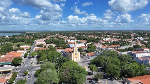 Scenic Church At Camocim In Ceara Brazil. Church Landscape. Religion Background. Travel Destination. Scenic Church At Camocim In Ceara Brazil. Central Square.