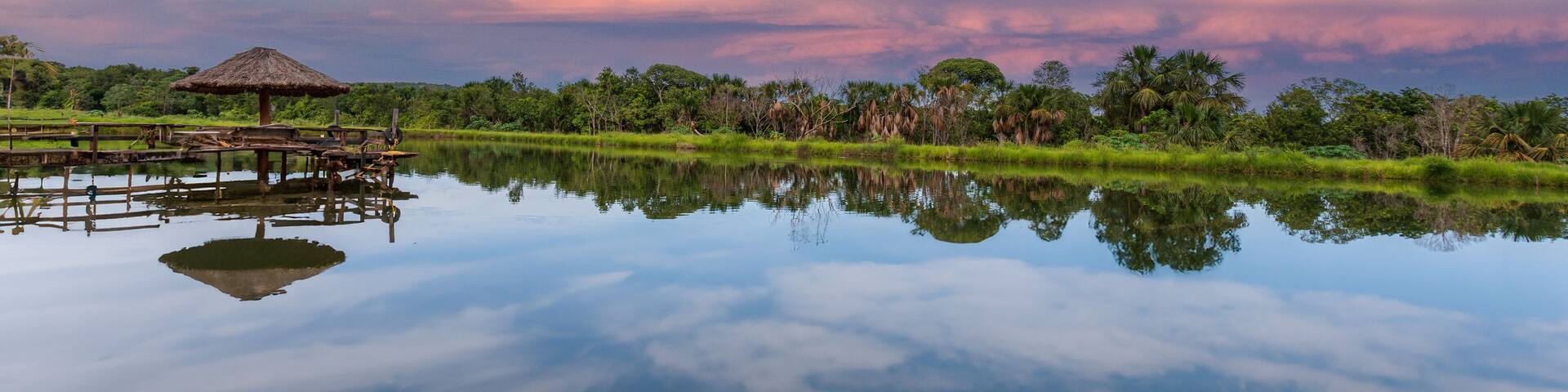 Landscape of a Lake in a farm