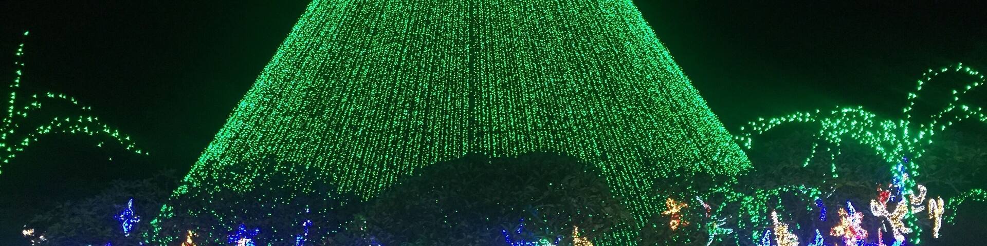 Linda árvore de Natal e decoração natalina.