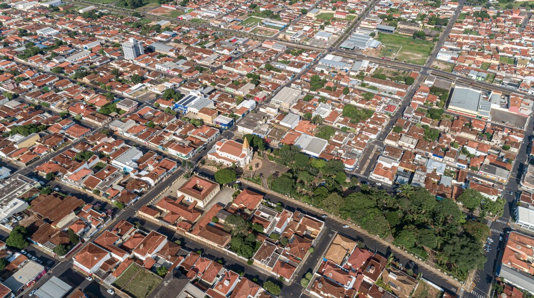 Aerial view of Cajuru city, São Paulo / Brazil.