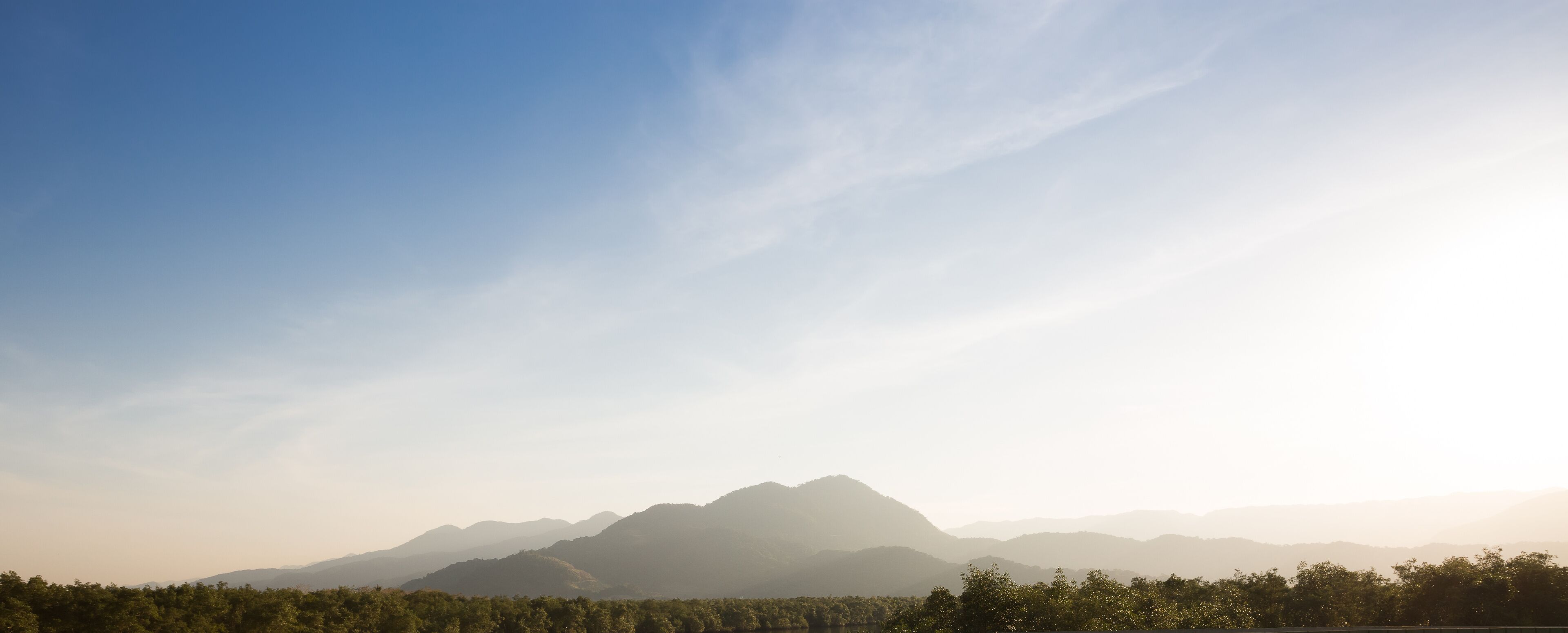 View of Serra do Mar with a slight mist
