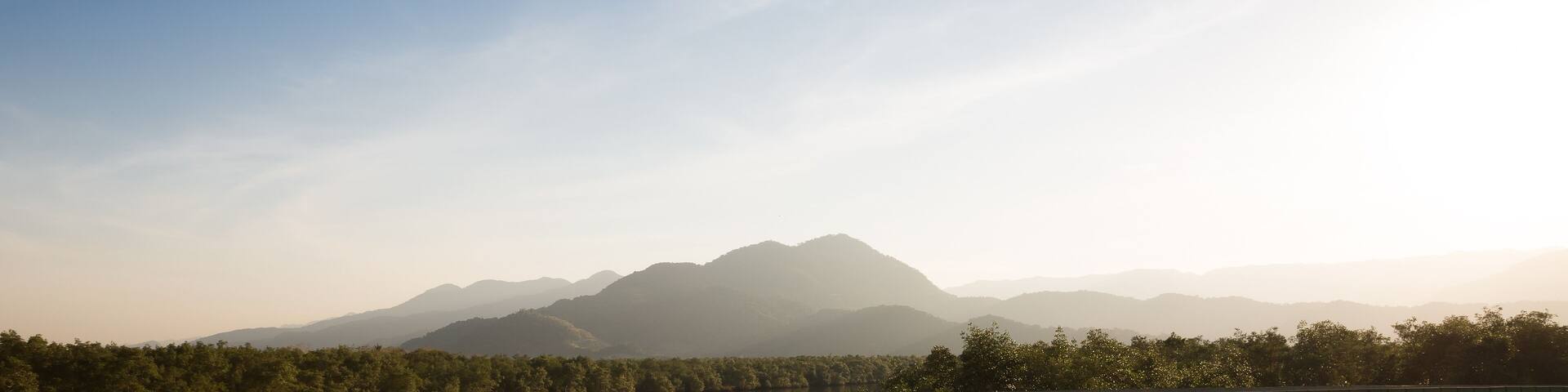 View of Serra do Mar with a slight mist