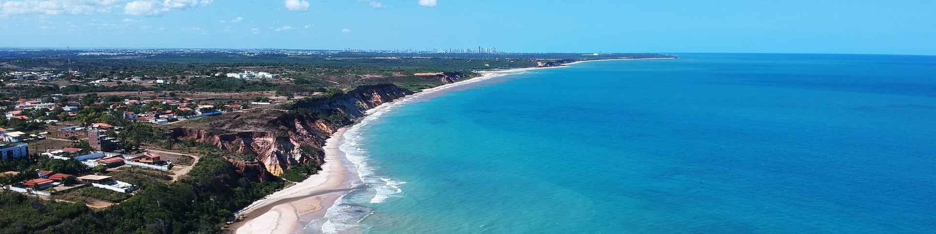 Drone view of a brazilian beach