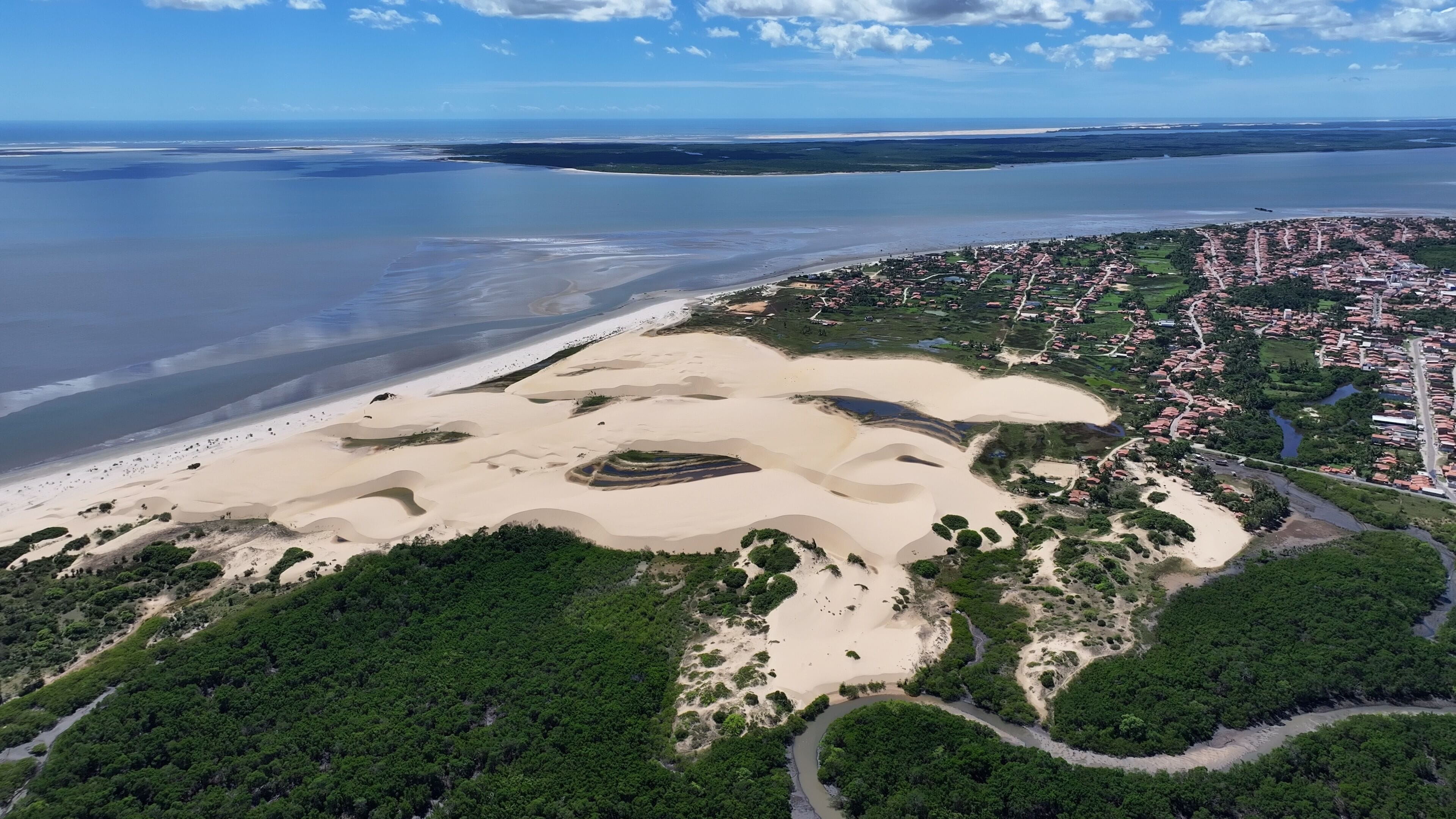 Tutoia Village At Tutoia In Maranhao Brazil. Largest River Delta. Coastal Cityscape. Tutoia Village At Maranhao. Riverside Scenery. Nature Background. Travel Destination. Brazil Northeast.
