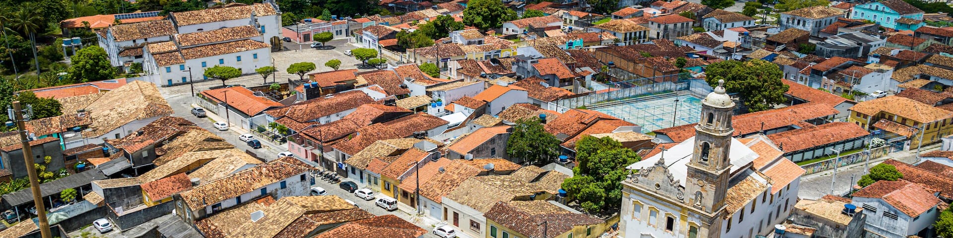 Aerial of Sao Cristovao, Sergipe, Brazil