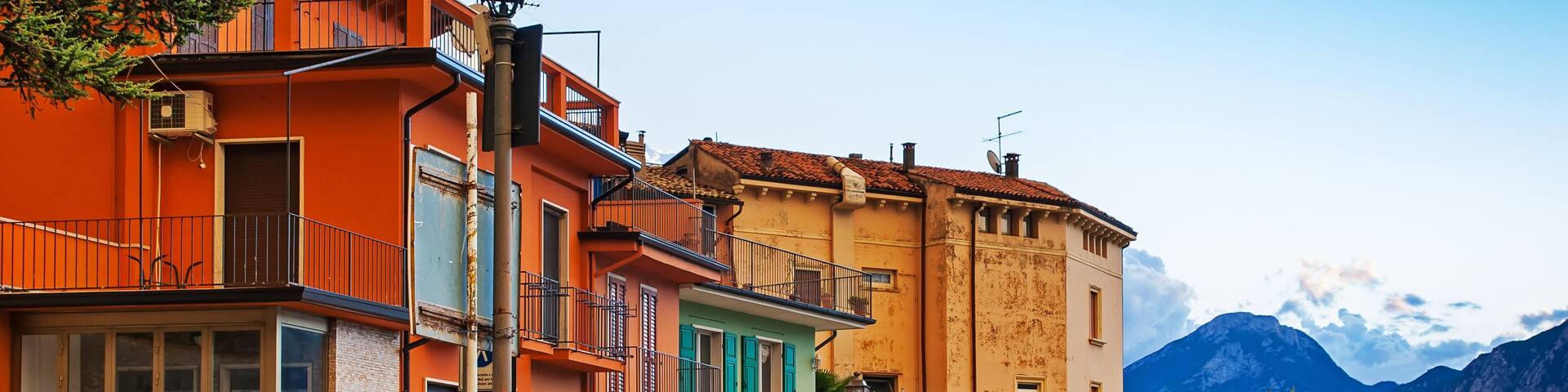 Scenic shores of Garda Lake in Brenzone sul Garda in evening, Italy; Shutterstock ID 319443791