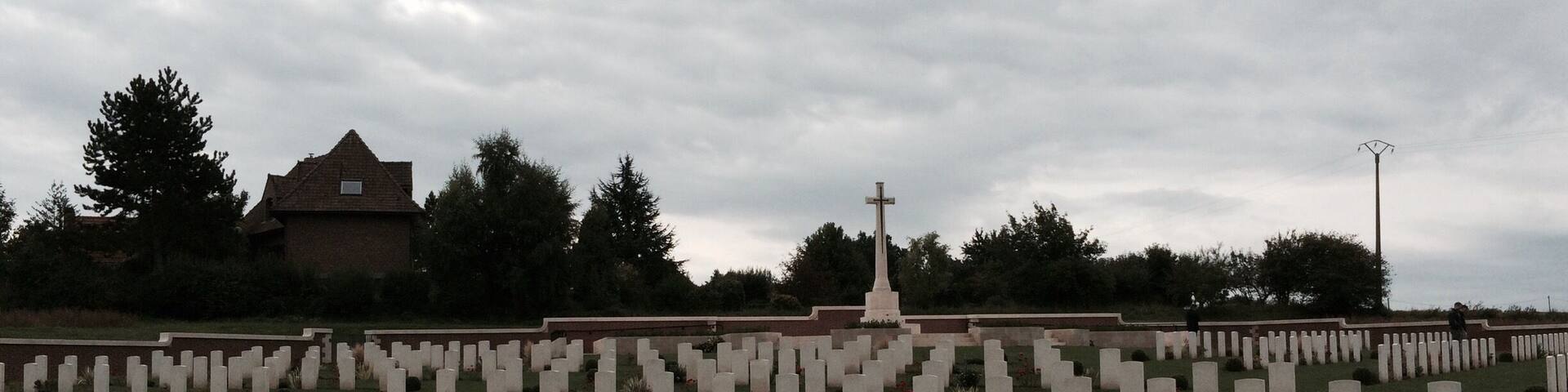 The site of the most recent war grave cemetery to be built.
Google the amazing story of the dna search that they undertook to find the identities of the missing.
https://en.m.wikipedia.org/wiki/Fromelles_(Pheasant_Wood)_Military_Cemetery