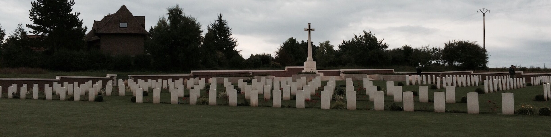 The site of the most recent war grave cemetery to be built.
Google the amazing story of the dna search that they undertook to find the identities of the missing.
https://en.m.wikipedia.org/wiki/Fromelles_(Pheasant_Wood)_Military_Cemetery