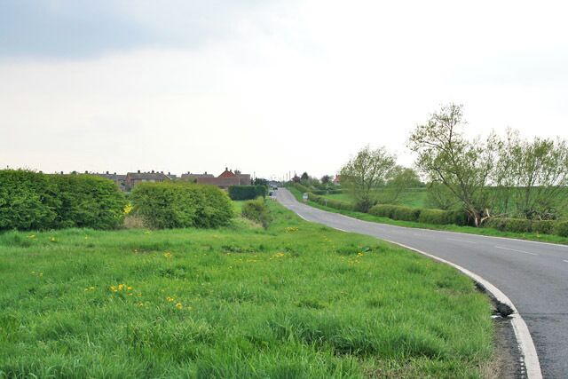 Colston Gate, Cotgrave. The houses on the left are part of the huge NCB built estate.