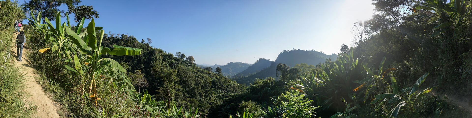 panorama of a hiking trail in bandarban bangladesh