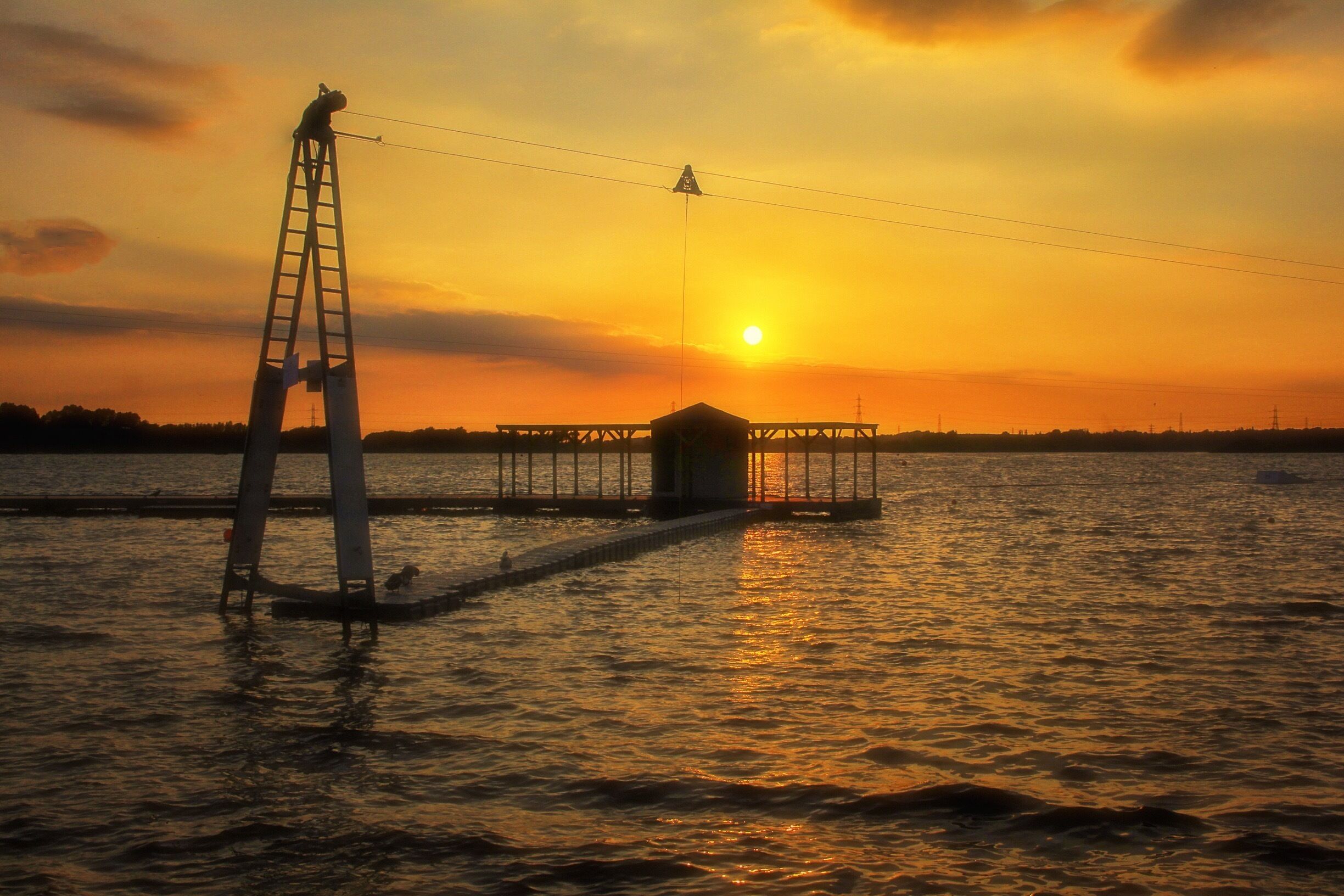 A glorious sunset at Chase Water park - a national park reserve for birds, water sport and hiking  #nationalpark #hiking #landscape #England #travel #red #water #nature