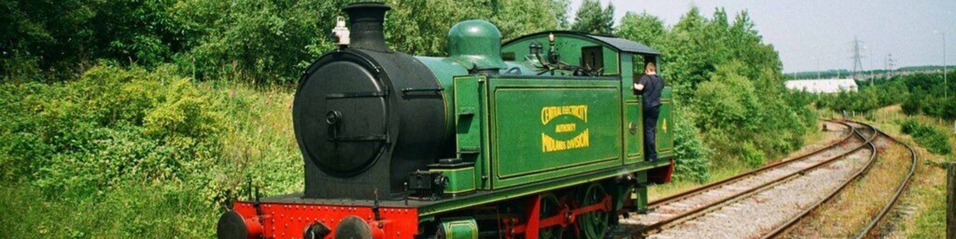Central Electricity Authority Midlands Division locomotive no 4 at Chasetown (Church Street) Station, Chasewater Railway